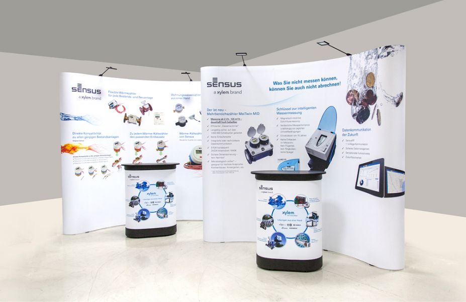 Entwurf und Layout der neuen Popups für den Messestand des Kunden - Grafikerin Yvonne Blesch - www.katzergmbh.de Sandhausen, Heidelberg, Mannheim