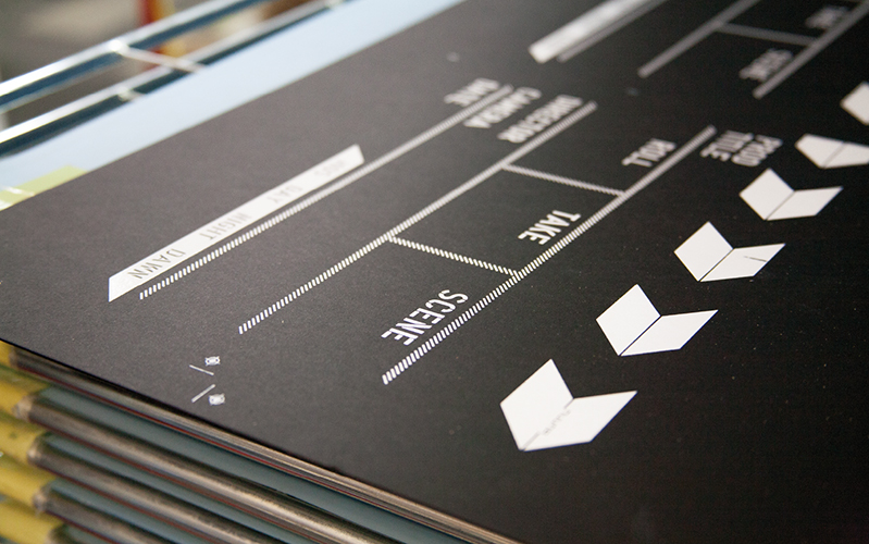 Coverdruck für brandbook im Siebdruck