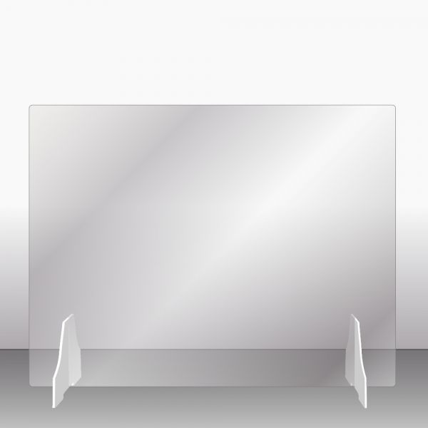 tranparenter Thekenaufsatz, auch mit variablen Fuß für verstellbare Höhe erhältlich - optimal zum Schutz vor Viren, Bakterien etc. - günstig online bestellen