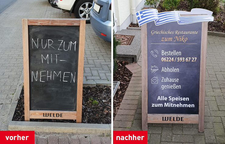 Aufsteller, Straßenschilder, Outdoorwerbung günstig drucken